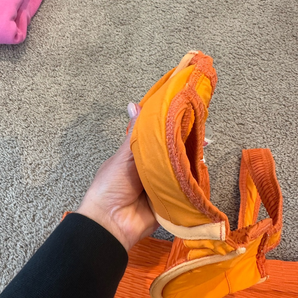 Solid & Striped Orange Bikini Set - image 6